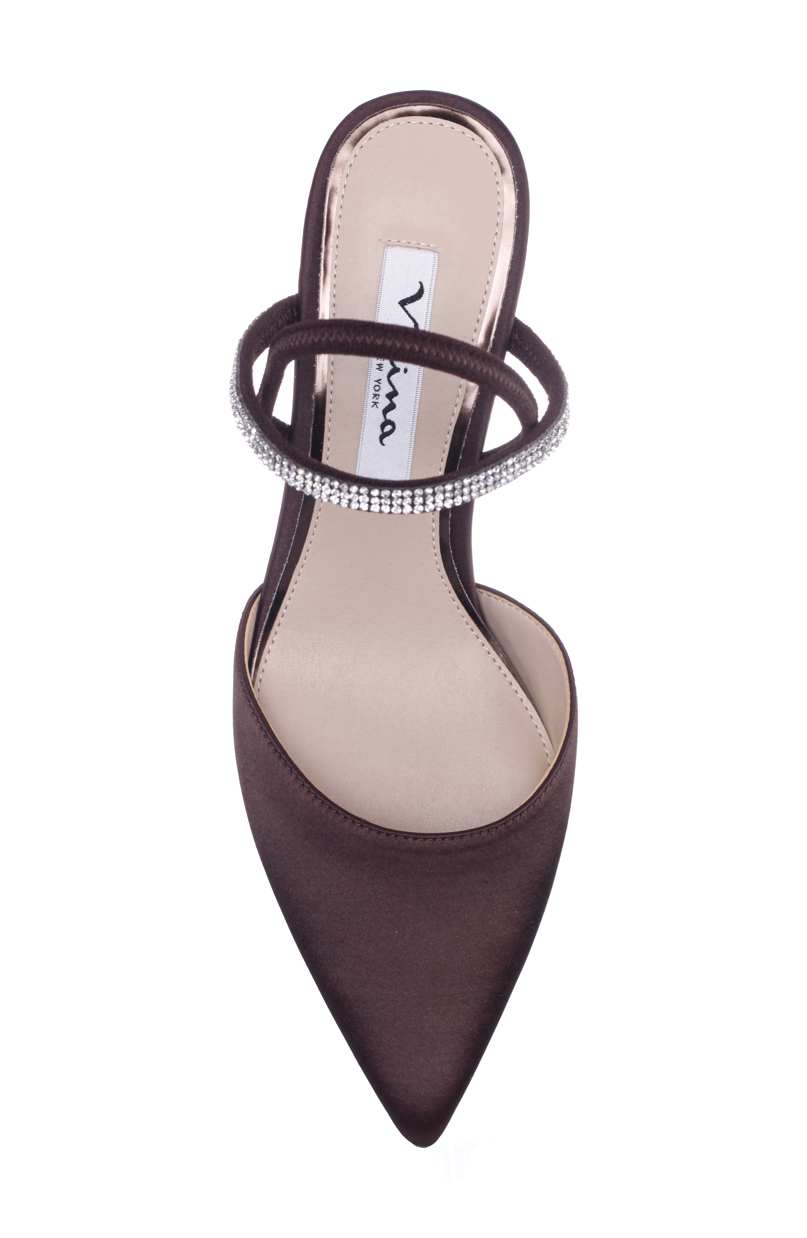 Nina Billie Slingback Pointed Toe Pump, Alternate, color, Chocolate