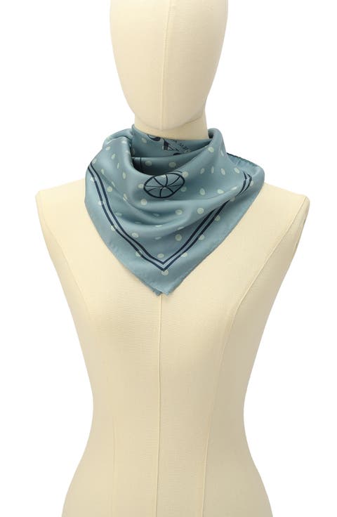 Horse & Carriage Polka Dot Silk Square Scarf