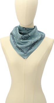 COACH Horse & Carriage Polka Dot Silk Square Scarf