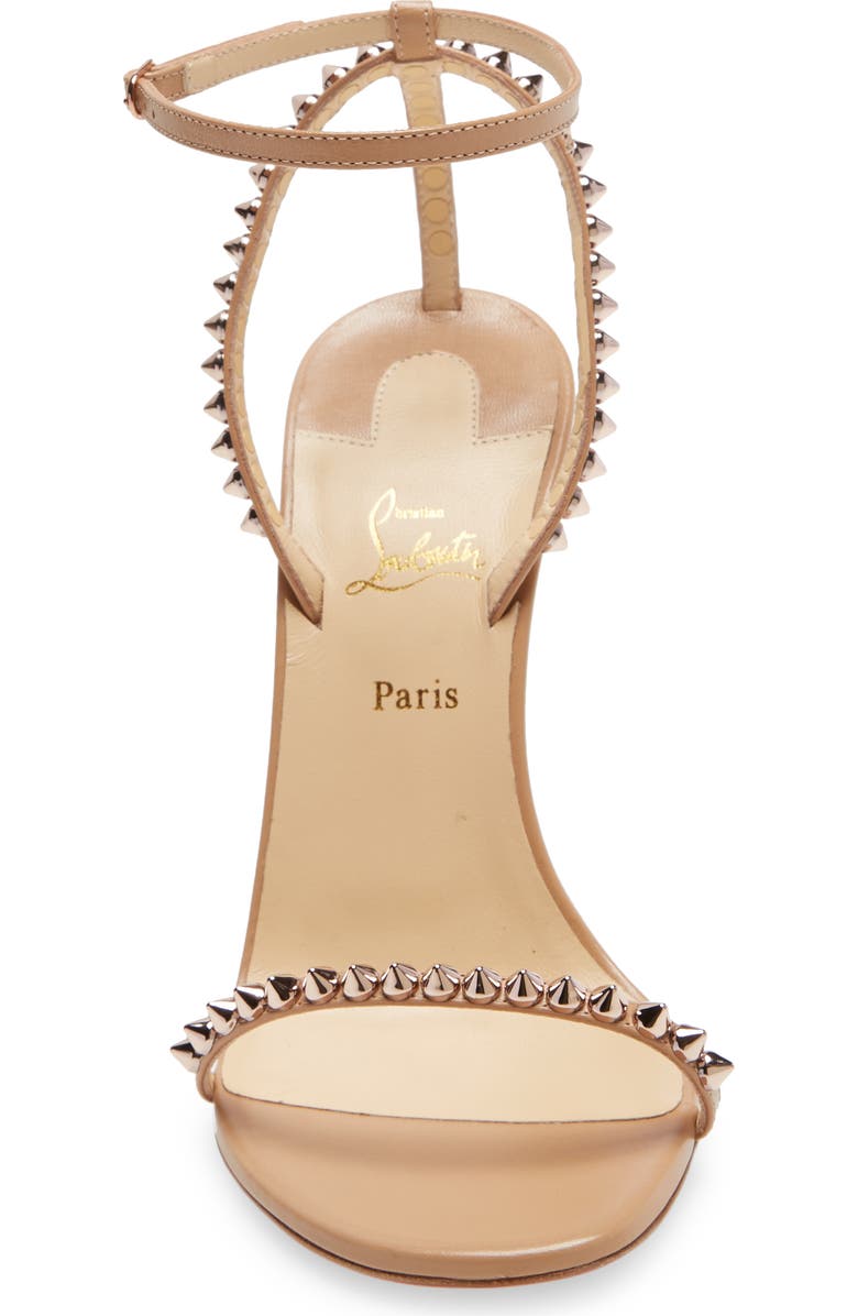 Christian Louboutin So Me Studded Sandal, Alternate, color, Nude