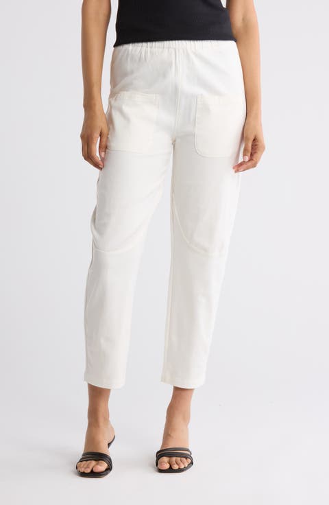Stretch Cotton Pull-On Pants