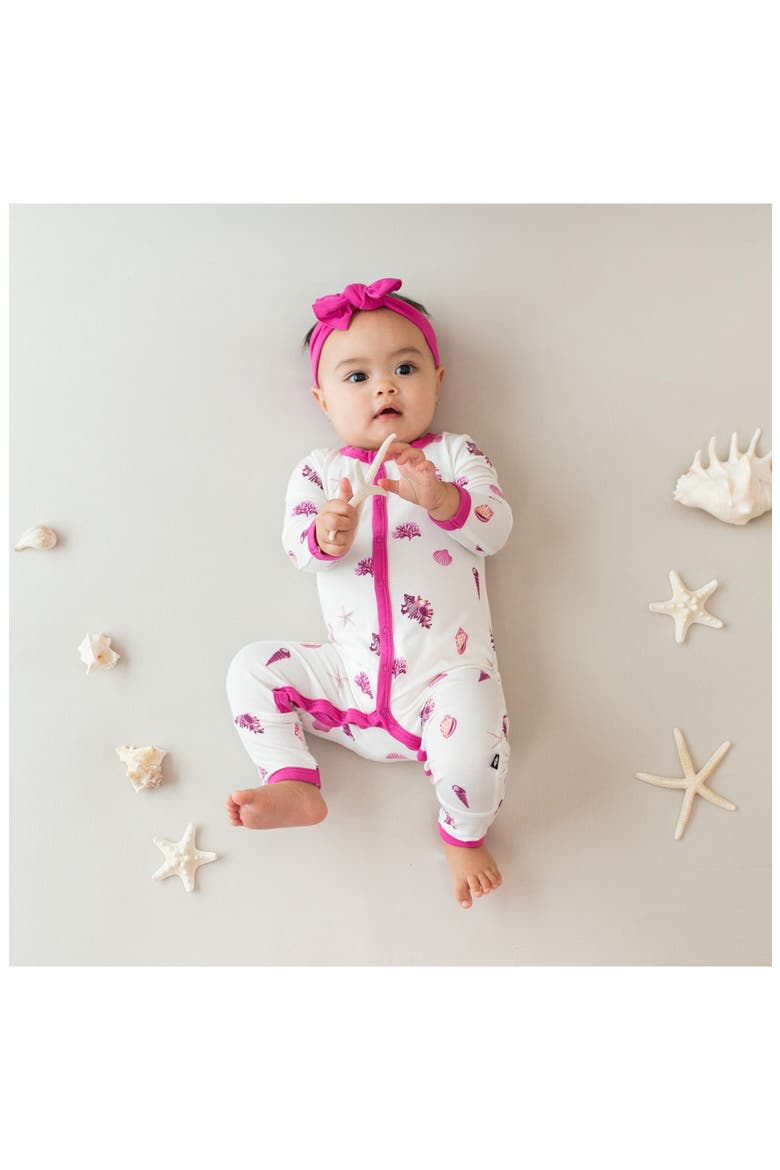 Raspberry Shell Romper, Alternate, color, RASPBERRY SHELL
