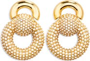 Oscar de la Renta Crystal Pavé Drop Earrings