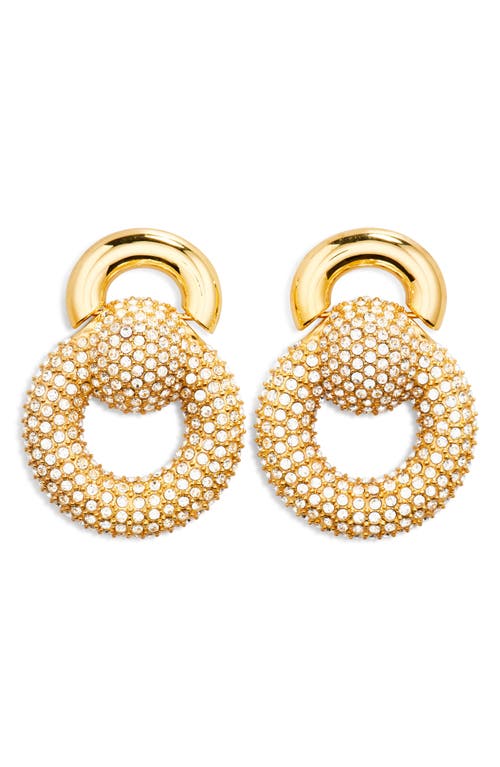 Oscar De La Renta Crystal Pavé Drop Earrings In Transparent