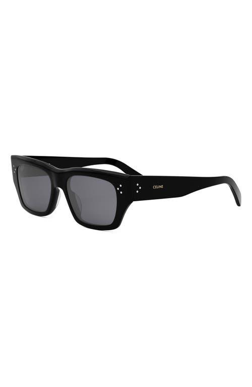 Celine Bold 3 Dots 53mm Geometric Sunglasses In Black