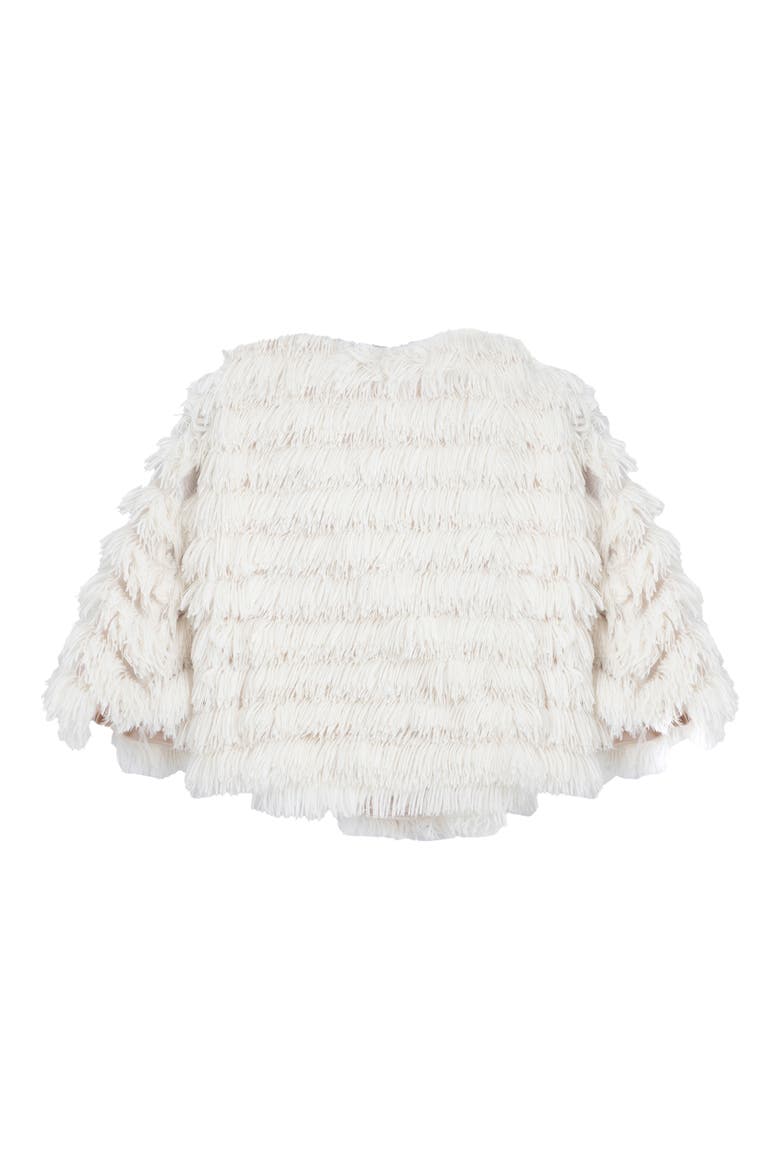 Faux Fur Capelet, Alternate, color, IVORY