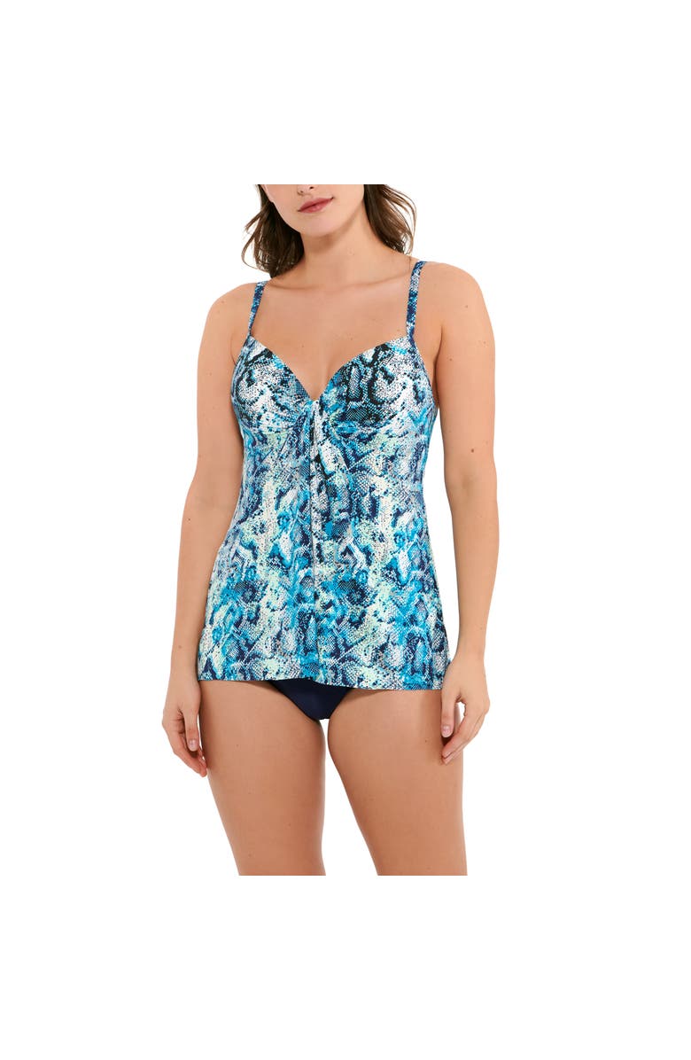 Christina Serpentina Push Up Draped Tankini, Main, color, 