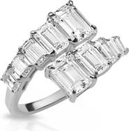 Gemma Azzurro emerald cut cz diamond statement ring