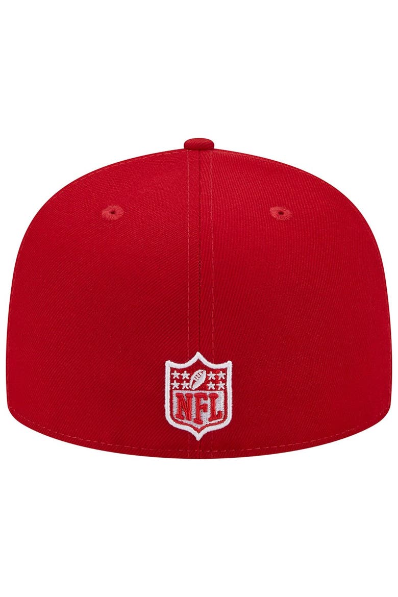 Men's New Era Scarlet Las Vegas Raiders Super Bowl XVIII Main Patch 59FIFTY Fitted Hat, Alternate, color, Scarlet