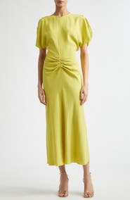 Victoria Beckham Bela Ruched Midi Dress