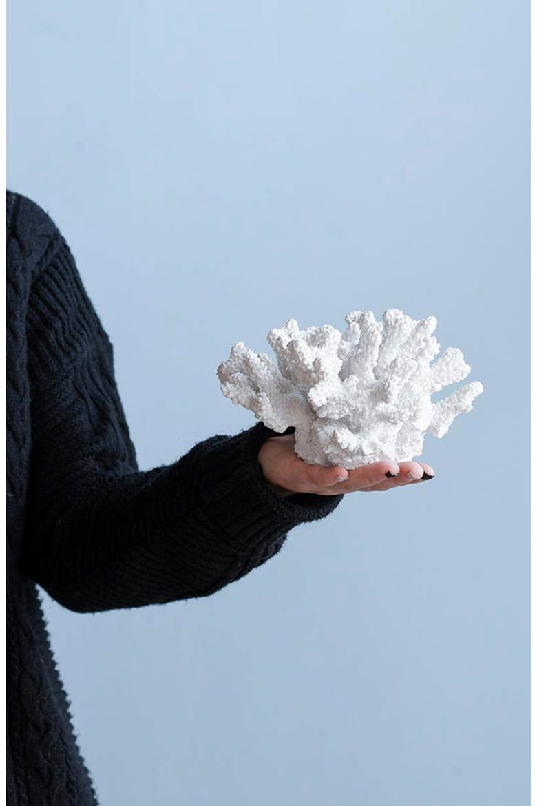 Inna Faux Rising Coral Accent Decor, Alternate, color, WHITE
