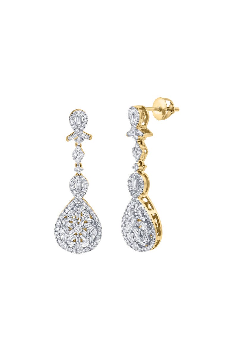 LuvMyJewelry Ambery 0.1 Ct 14K Gold Diamond Drop Earrings, Main, color, 14K Yellow Gold