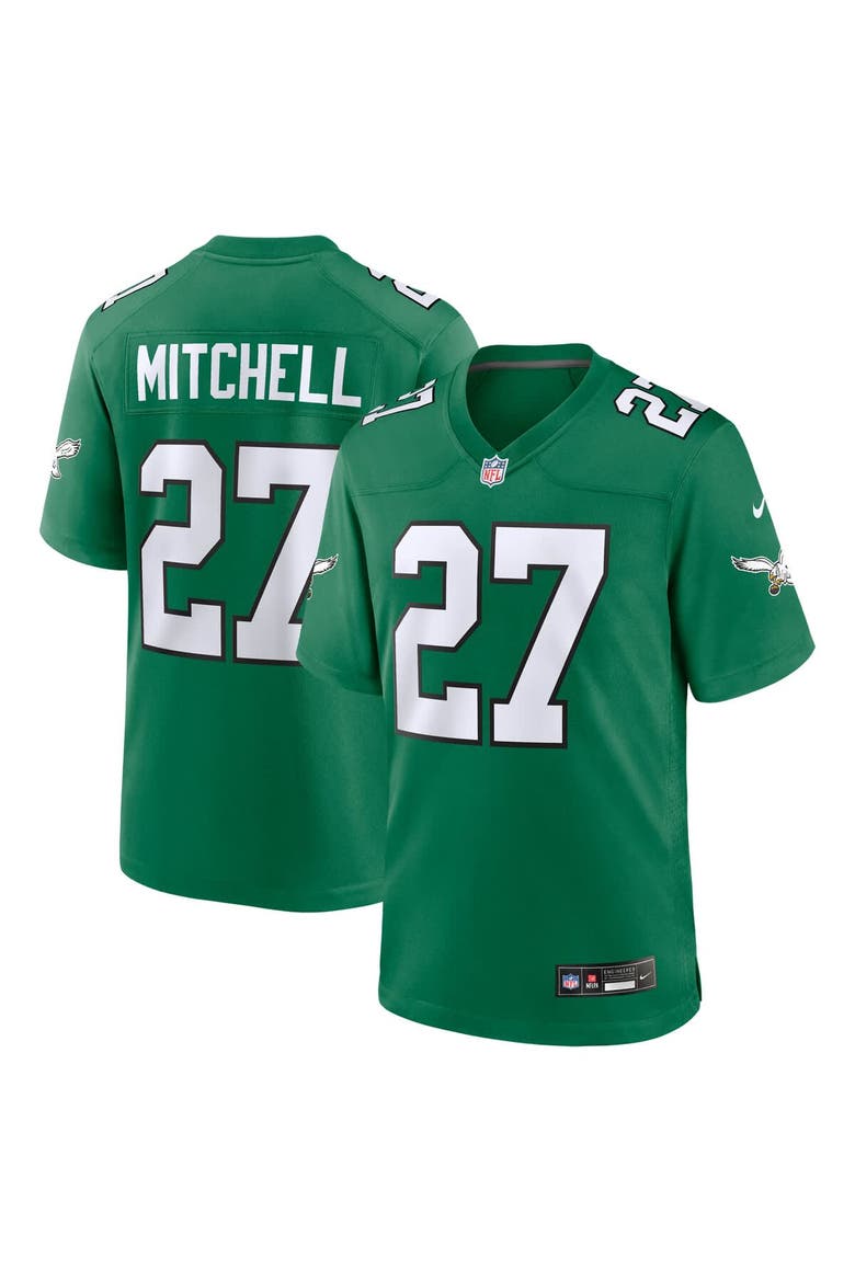 Men's Nike Quinyon Mitchell  Kelly Green Philadelphia Eagles Alternate Game Jersey, Main, color, Kelly Green