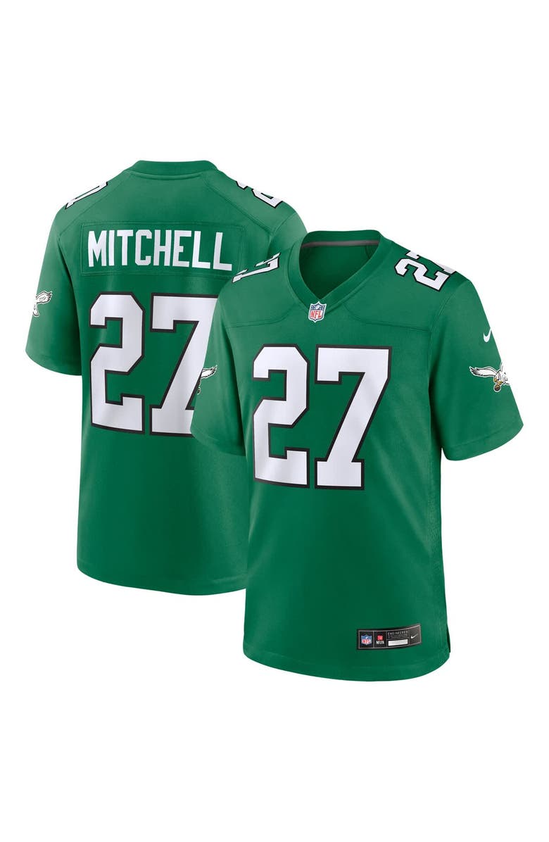 Nike Men's Nike Quinyon Mitchell  Kelly Green Philadelphia Eagles Alternate Game Jersey, Main, color, Kelly Green