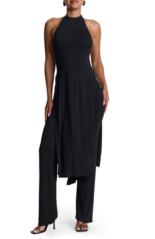 Naked Wardrobe Longline Halter Tunic In Black