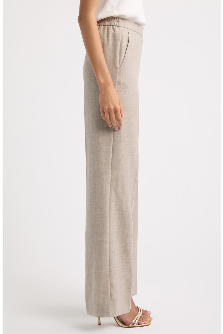 Beck High Waist Wide Leg Wool Pants, Alternate, color, OAT