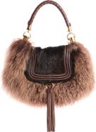 Chloé Marcie Foulard Shearling & Leather Hobo