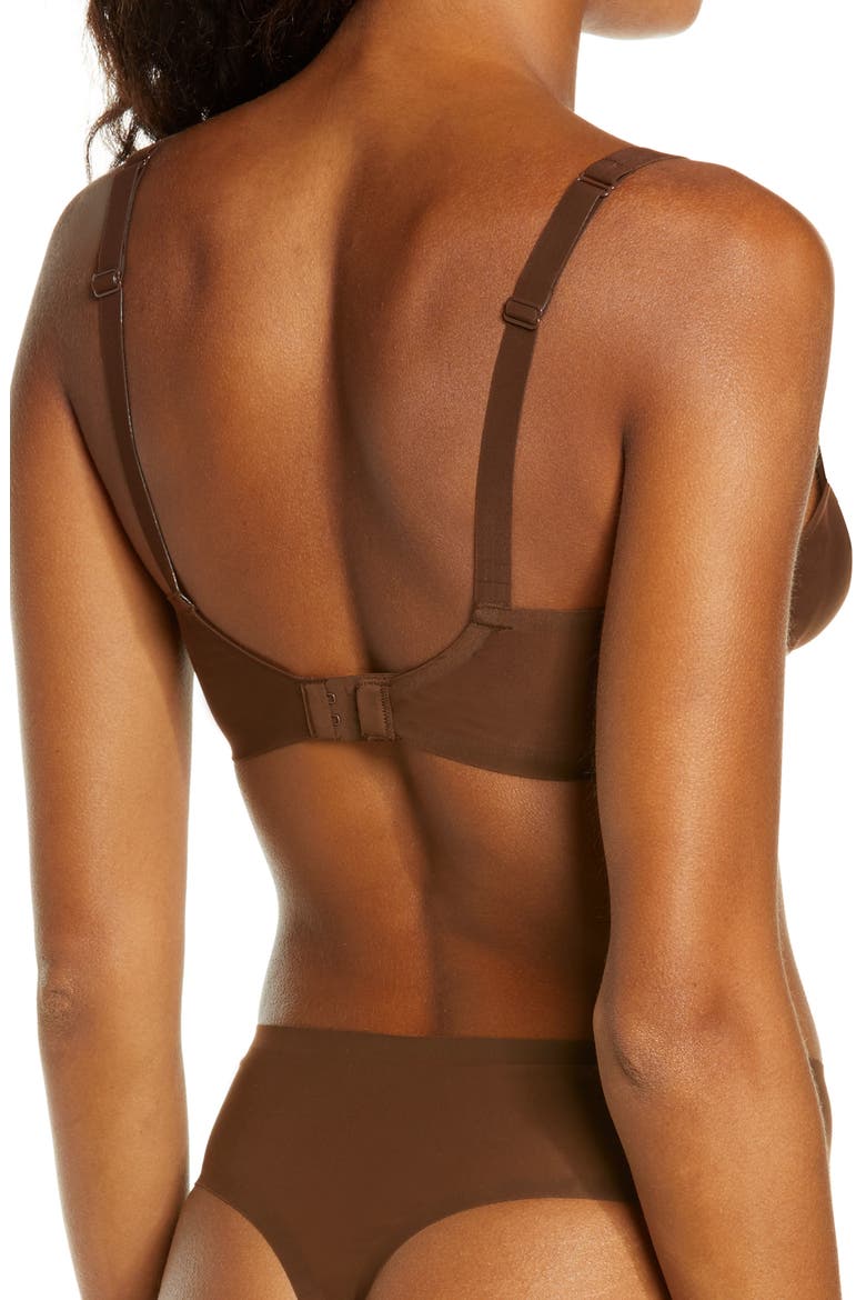 Naked Everyday Plunge Bralette, Alternate, color, SMOKEY QUARTZ