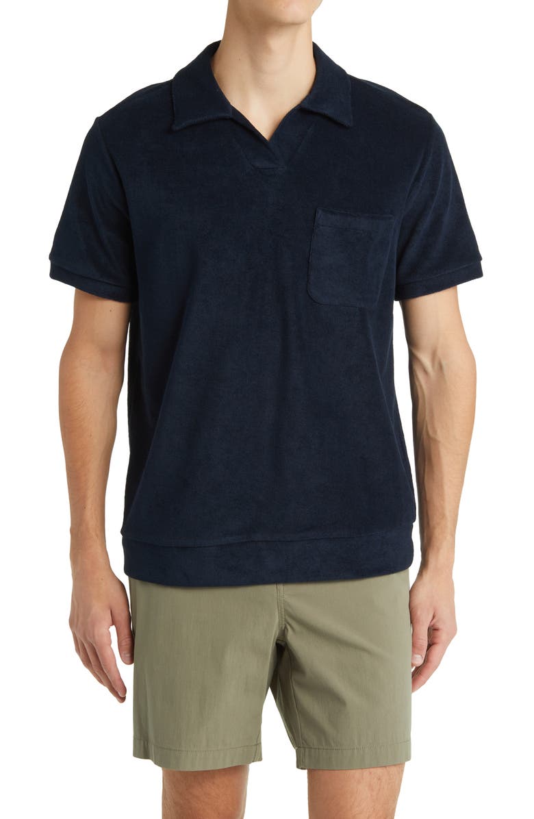 A.P.C. Agustino Cotton French Terry Polo, Main, color, 