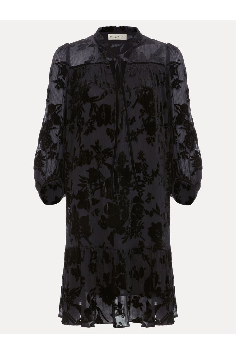 Mila Velvet Dress, Alternate, color, Black