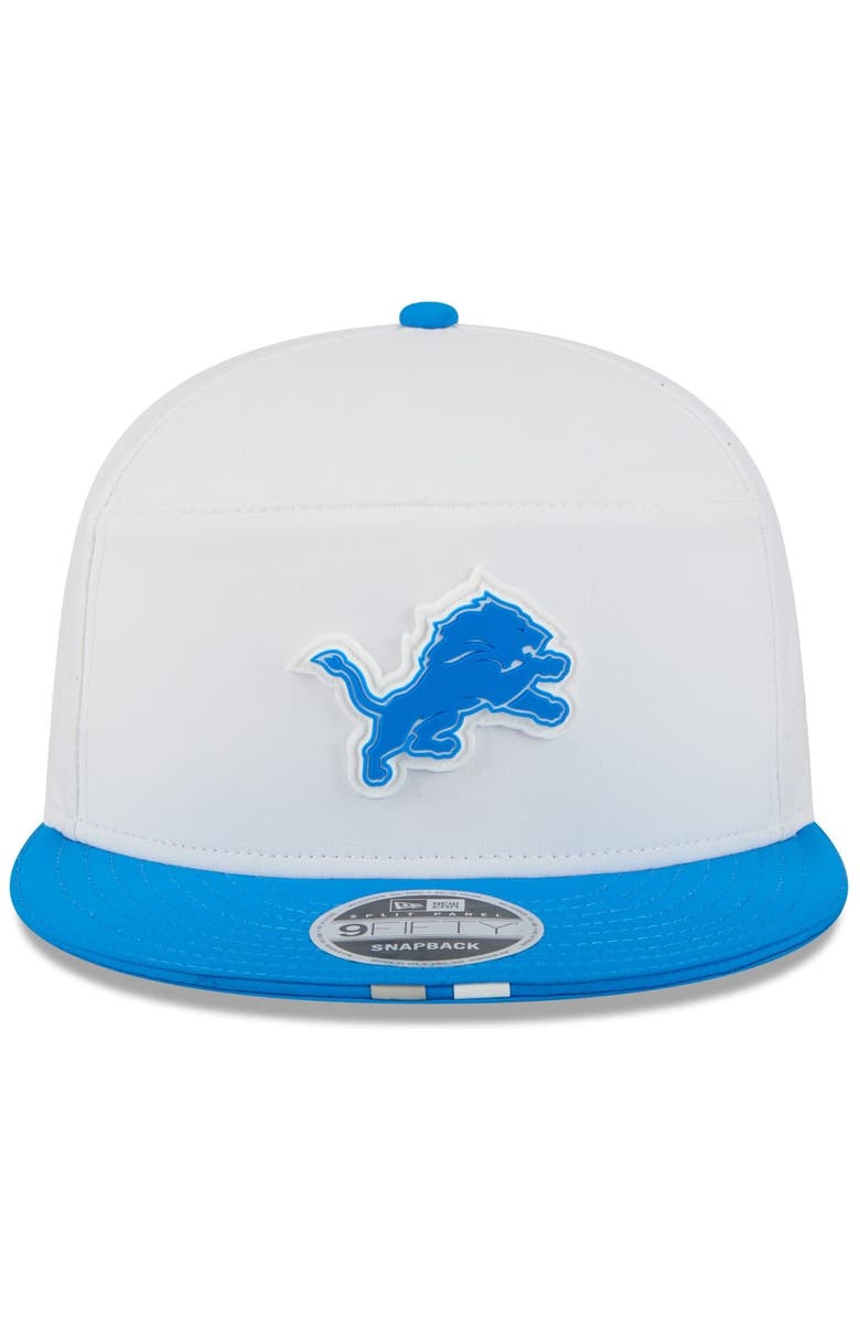 New Era Men's New Era White/Blue Detroit Lions 2025 NFL Training Camp Split Panel 9FIFTY Snapback Hat, Alternate, color, White