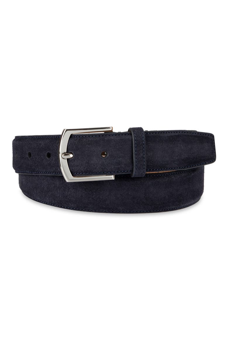 Suede Belt, Main, color, NAVY
