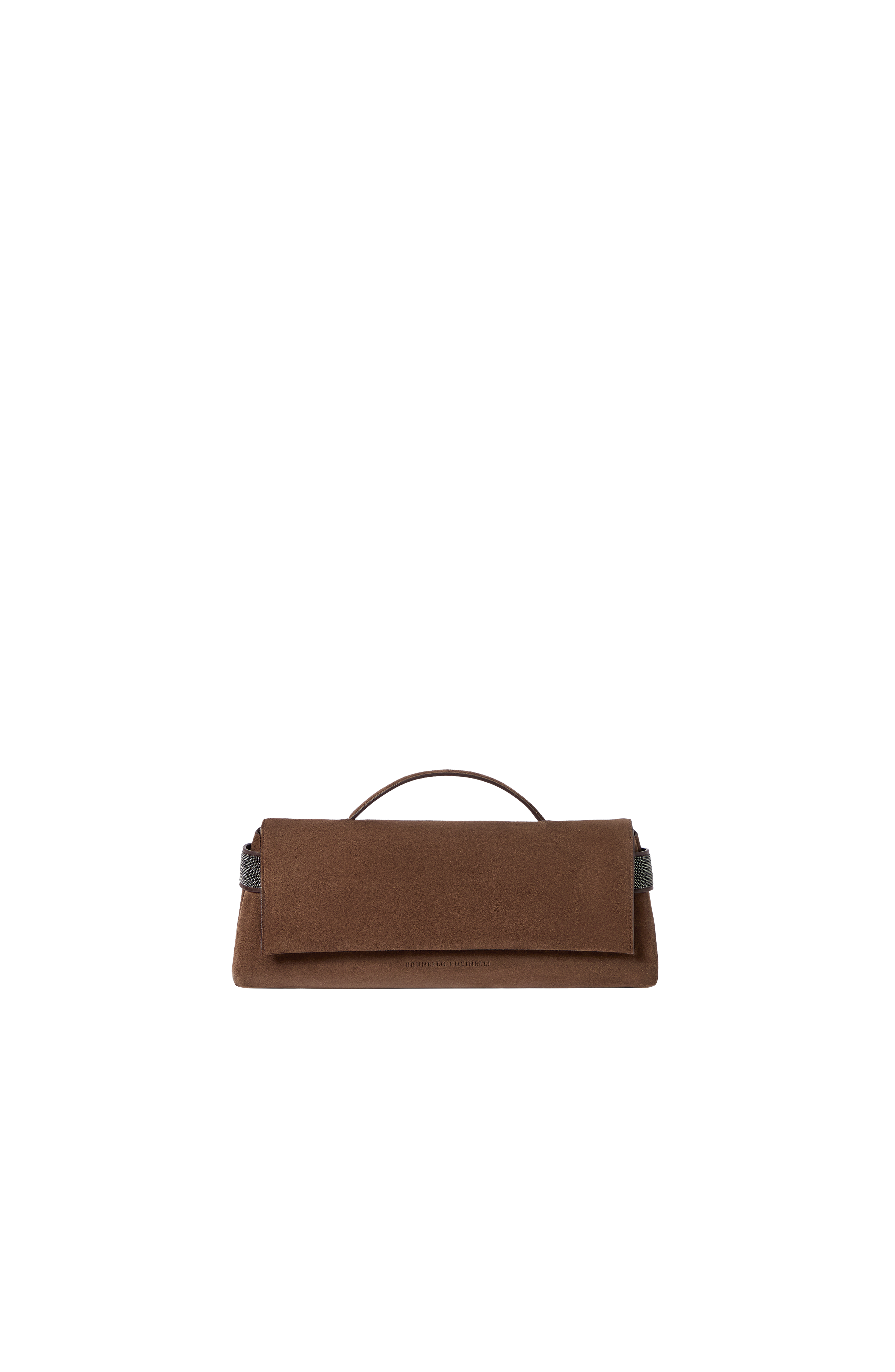 Suede Essence clutch bag, Alternate, color, Caramel