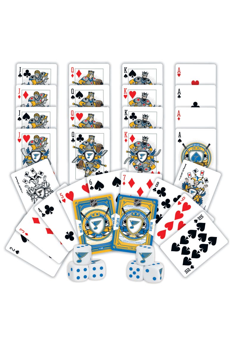 St. Louis Blues Playing Cards & Dice, Alternate, color, Multicolor
