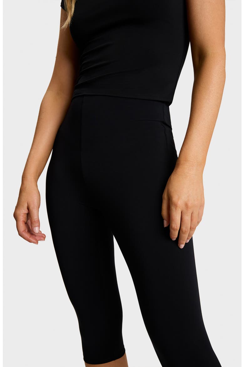 Butter Stretch Modal Capri Leggings, Alternate, color, BLACK