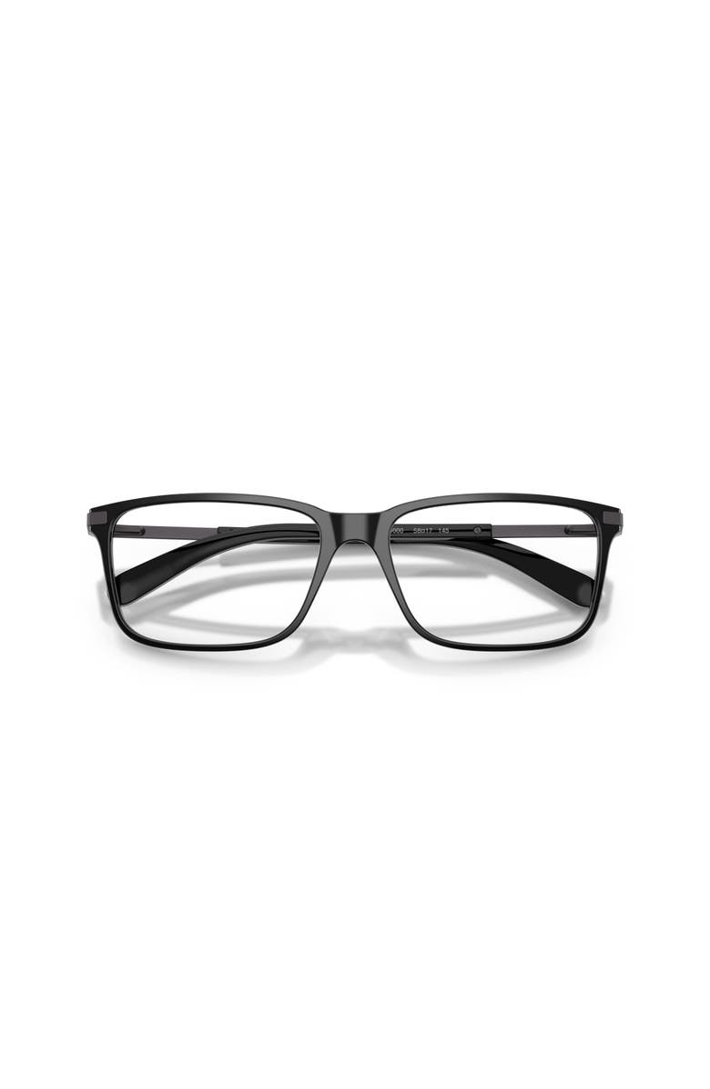 Brooks Brothers 58mm Rectangle optical glasses, Alternate, color, Black