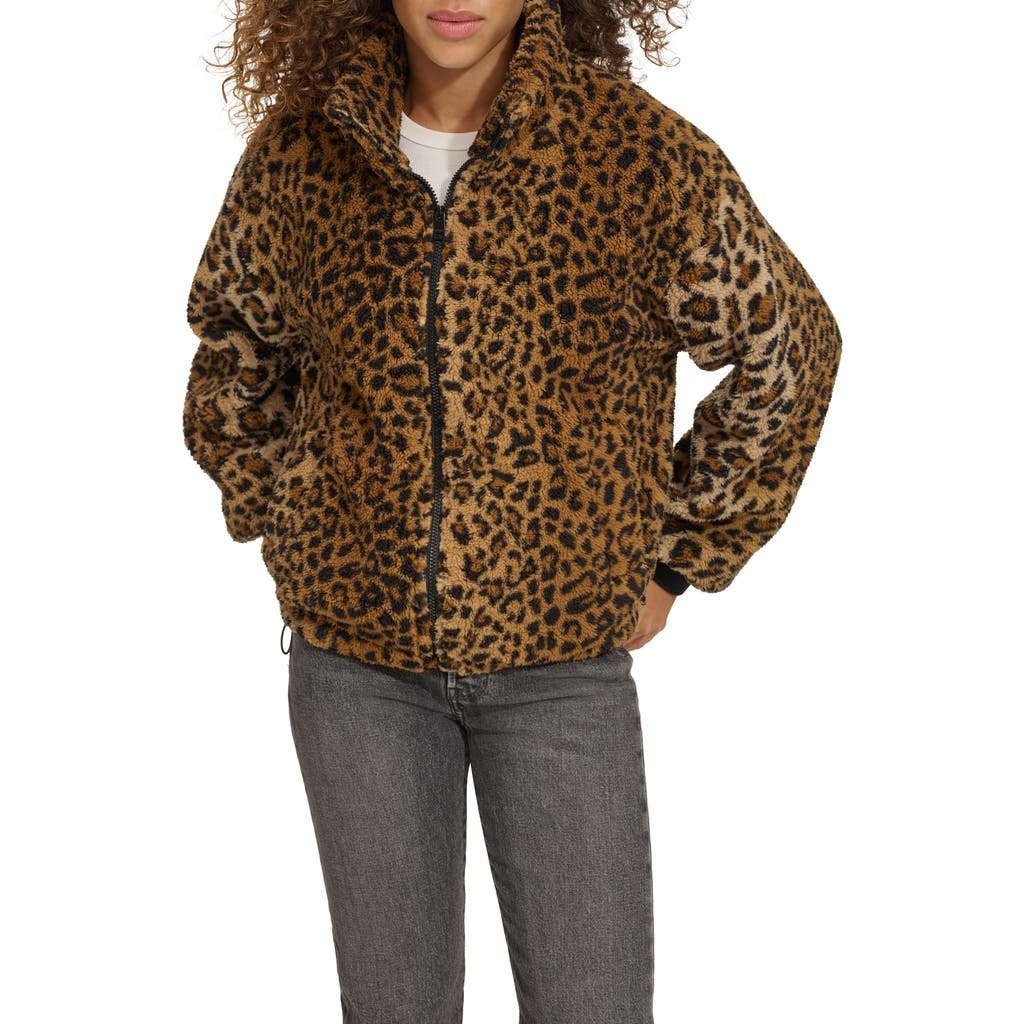 Levi's® Zip Front Teddy Jacket In Animal Print