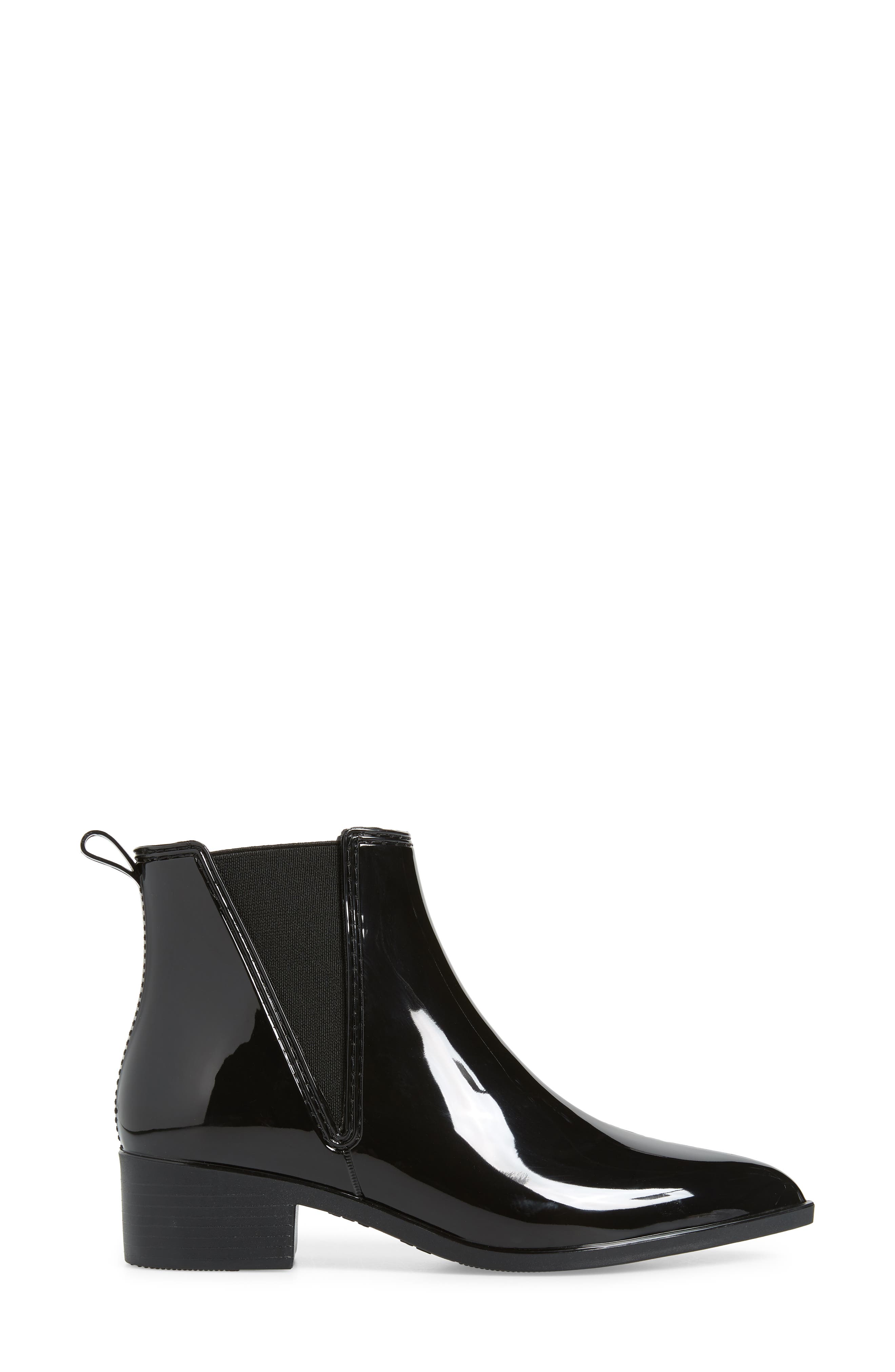 Mist Chelsea Waterproof Rain Boot, Alternate, color, BLACK SHINY
