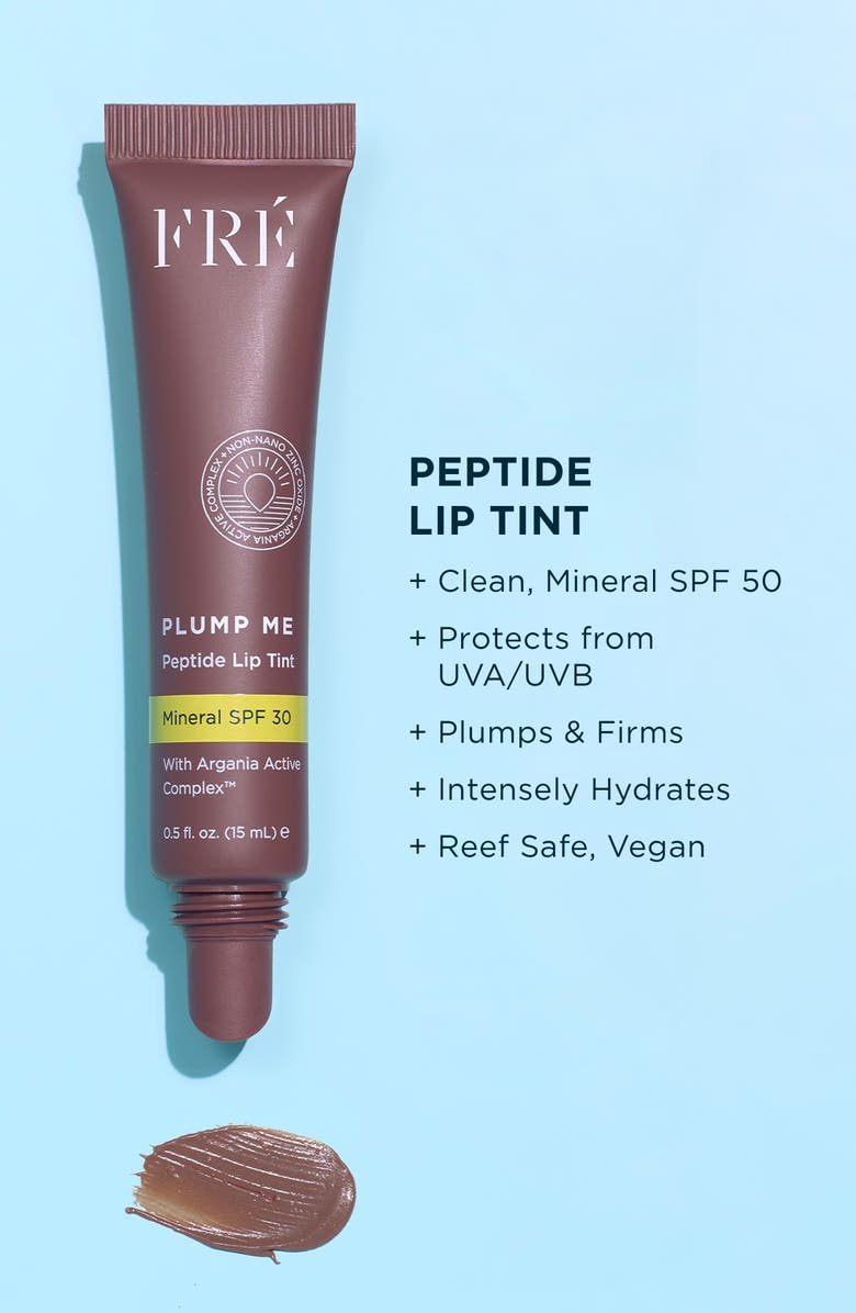 FRÉ Skincare PLUMP ME Peptide Lip Tint Mineral SPF 30, Alternate, color, Cassis (Deep Purple)