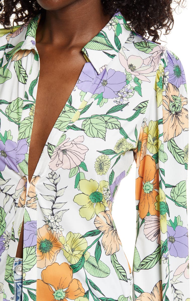 AFRM Zayne Tie Dye Print Blouse, Alternate, color, 