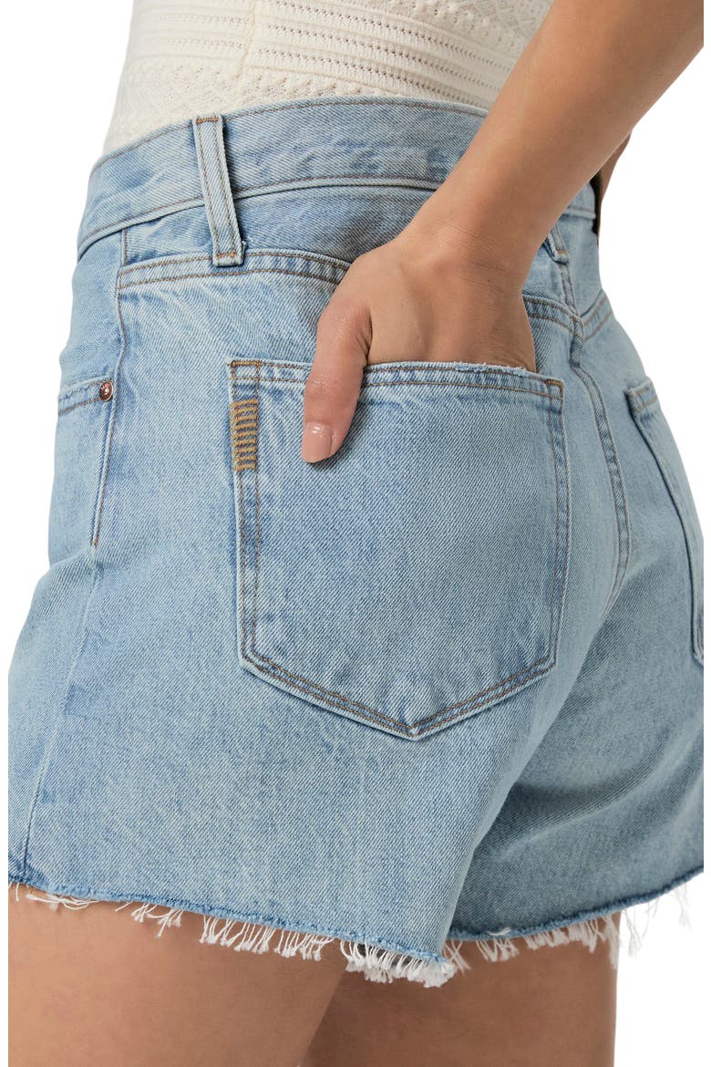 Archie Raw Hem High Waist Denim Shorts, Alternate, color, TAYCE DIST