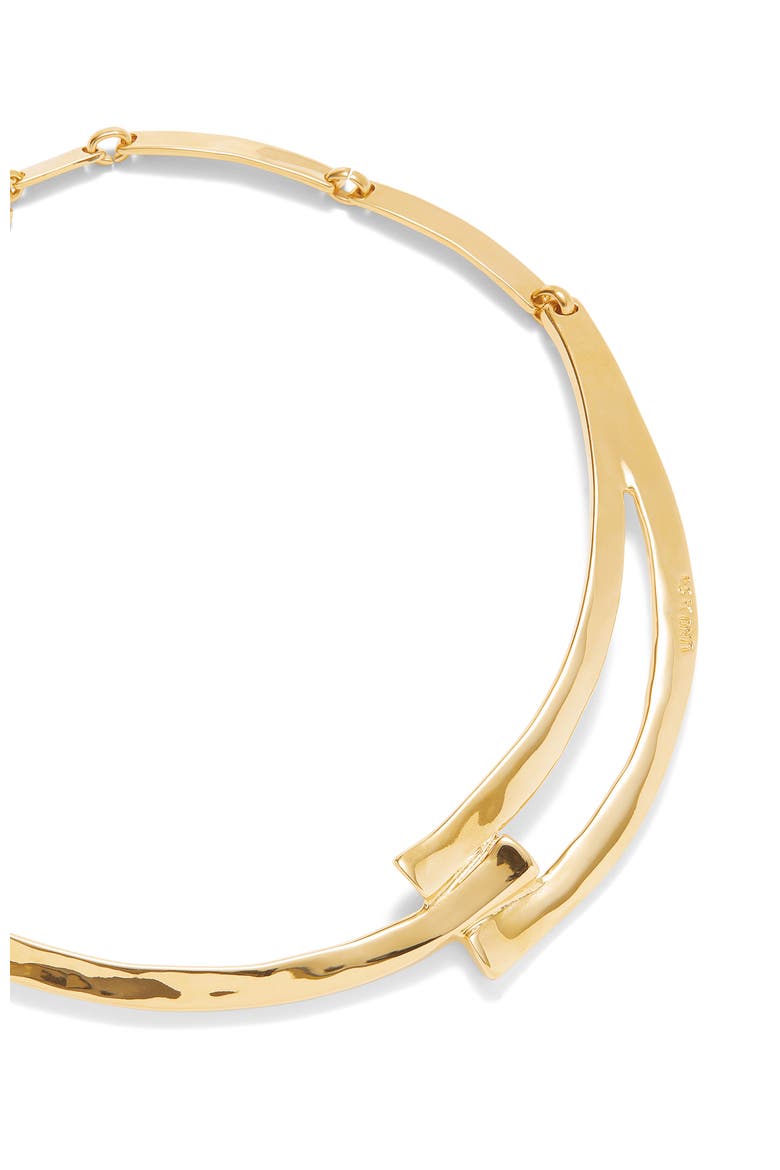 18K Gold-Plated Rigid Necklace, Alternate, color, Gold