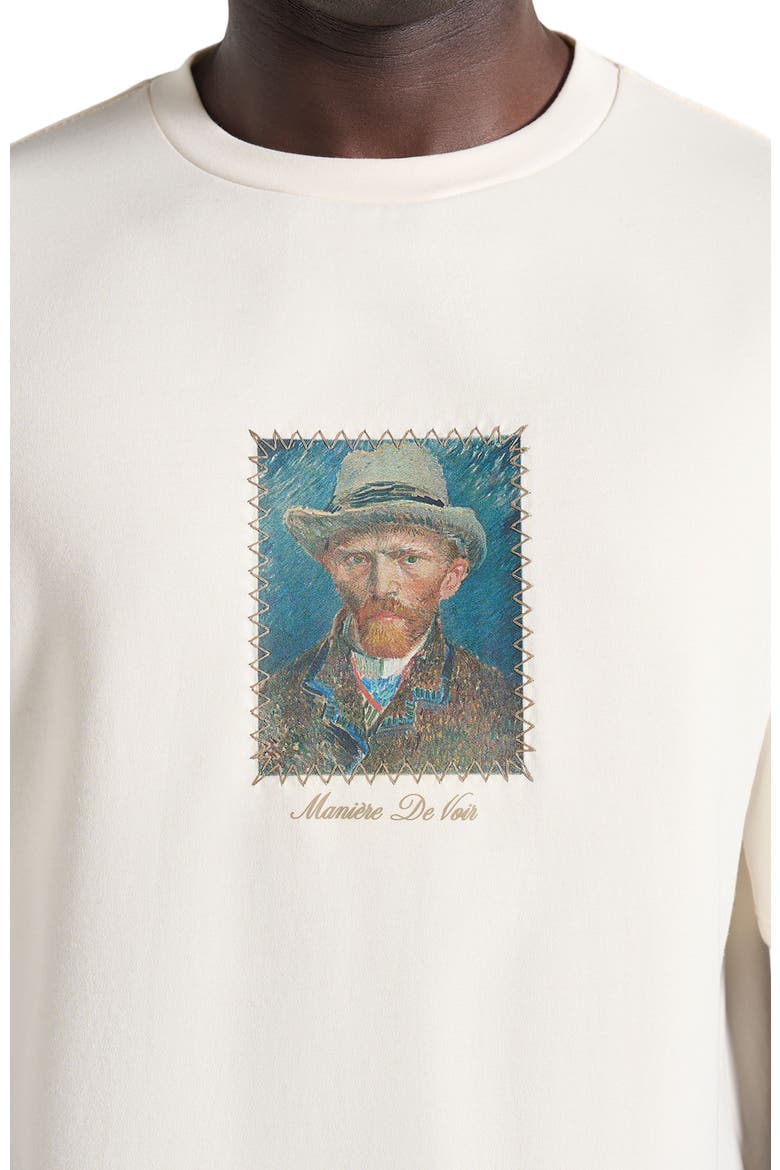 Anders Almond Blossoms Cotton T-Shirt, Alternate, color, Cream