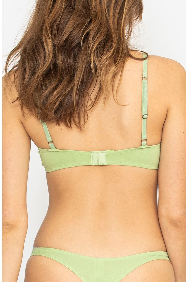 Plant Dyed Organic Cotton Triangle Bra, Alternate, color, SAGE