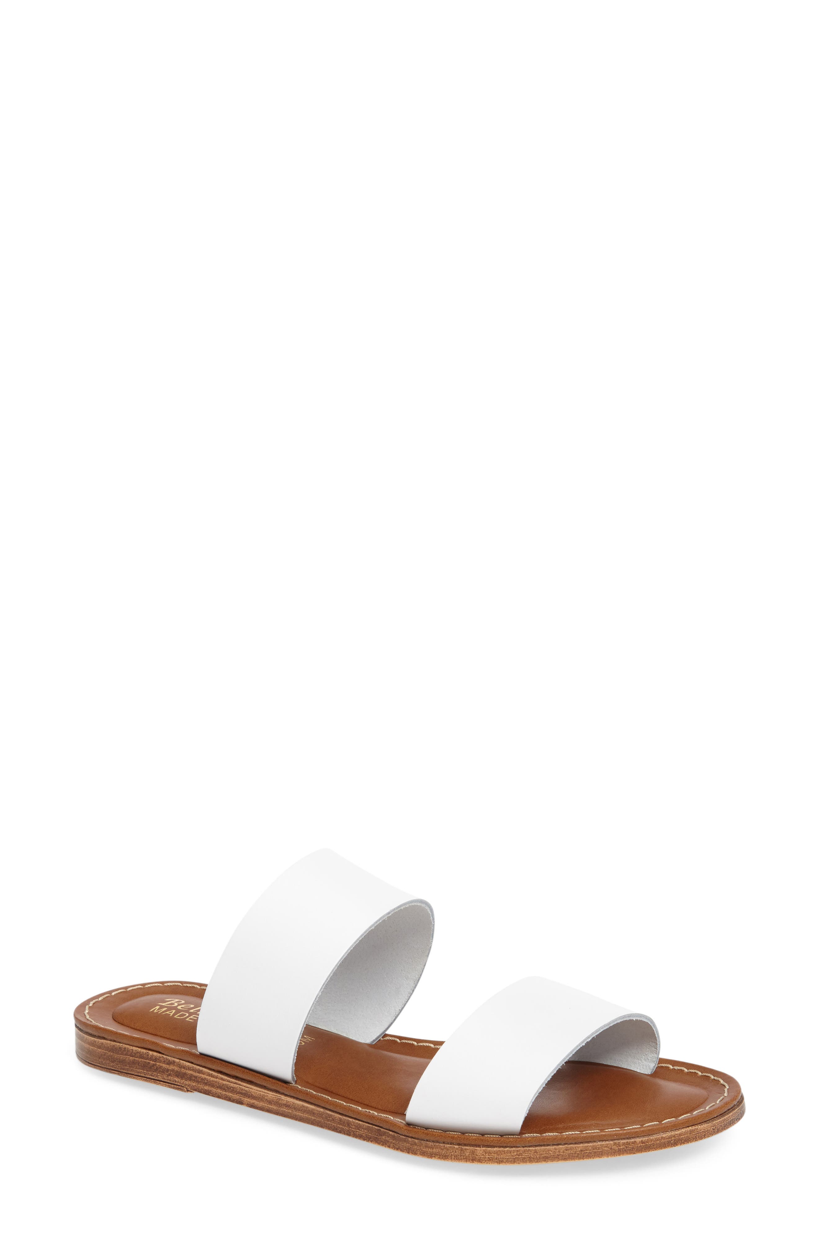 Imo Slide Sandal, Main, color, WHITE LEATHER
