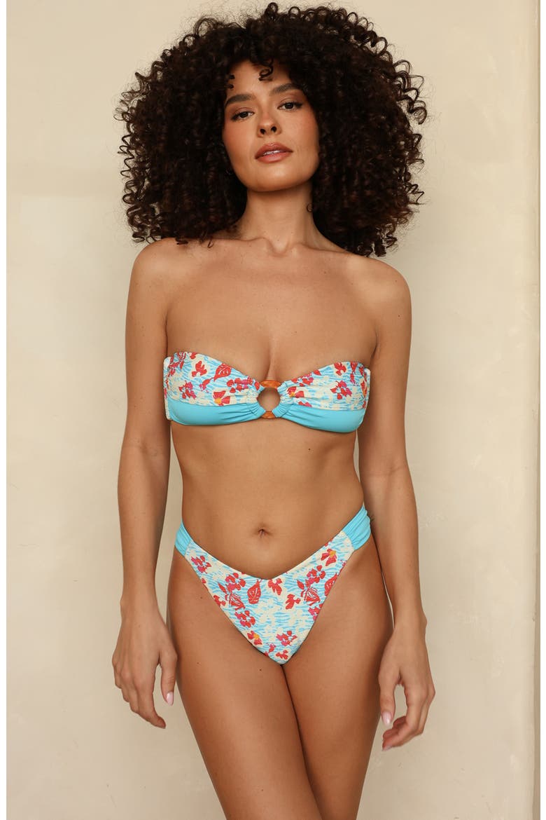 Disco Bandeau Bikini Top, Main, color, Botanica