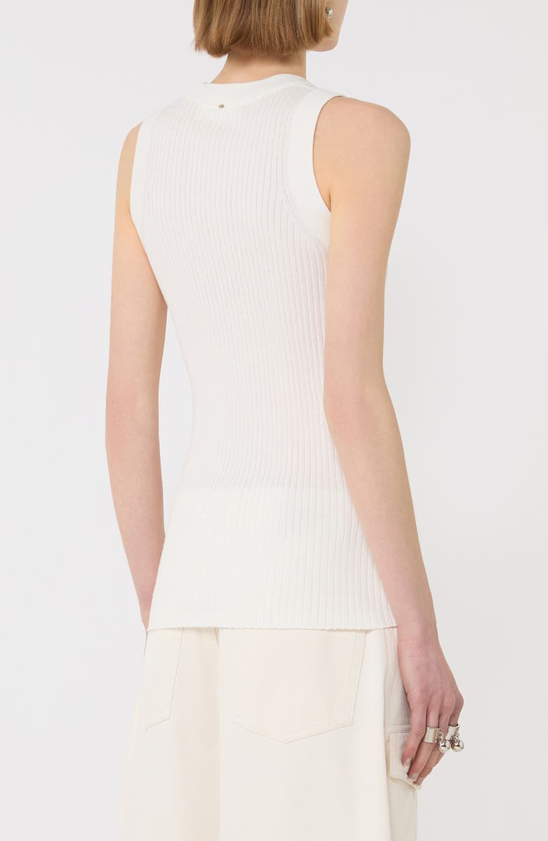 SPORTMAX Tione Sleeveless Ribbed Sweater, Alternate, color, White
