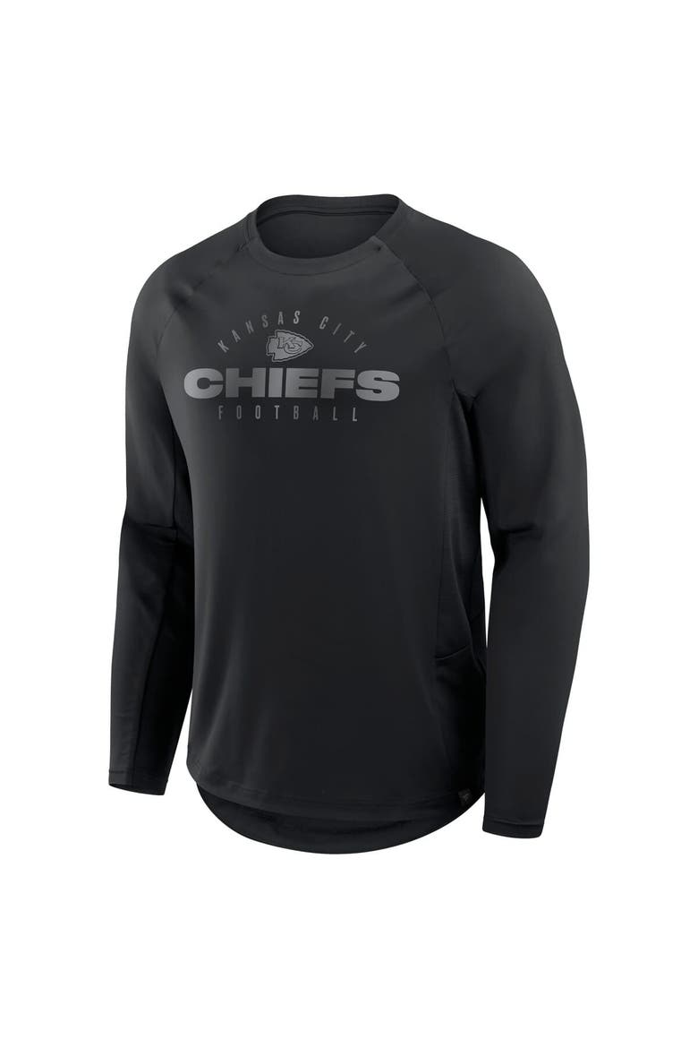Men's Fanatics Black Kansas City Chiefs Coverage Scheme Long Sleeve T-Shirt, Alternate, color, Black
