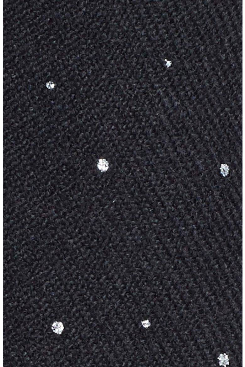 'Glitter Shine' Scarf, Alternate, color, BLACK/ SILVER