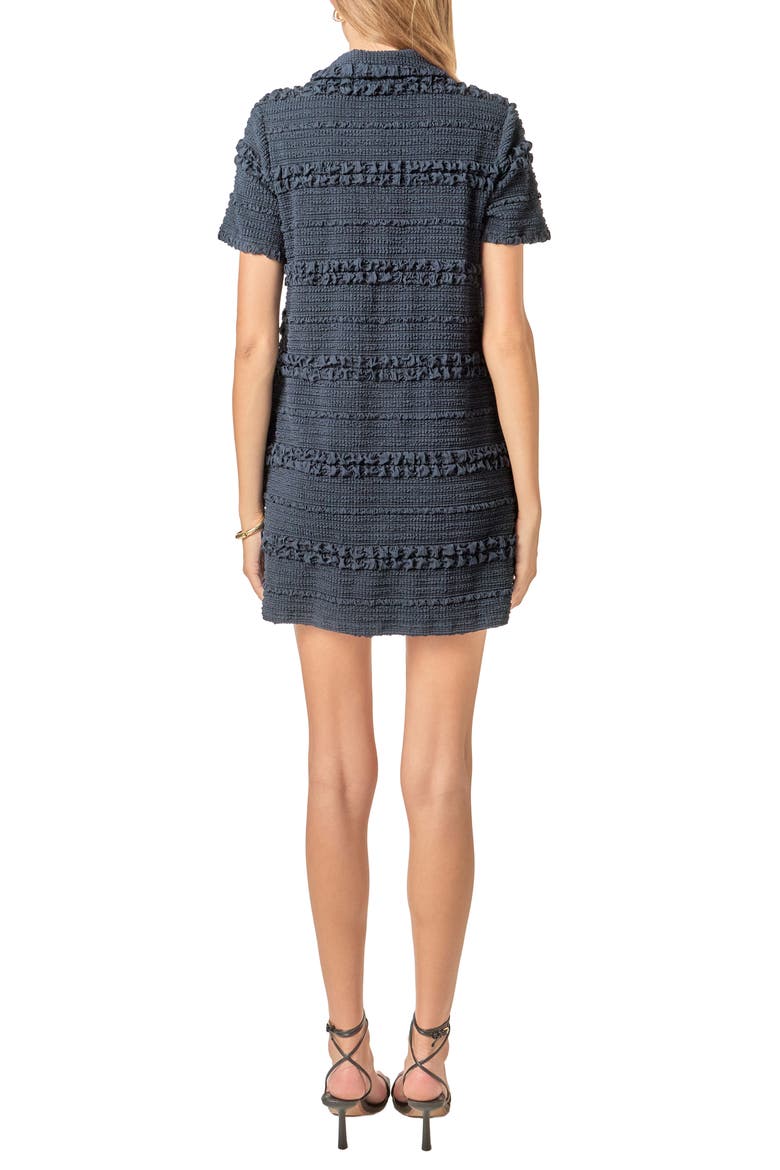 Embroidered Stretch Polo Minidress, Alternate, color, NAVY