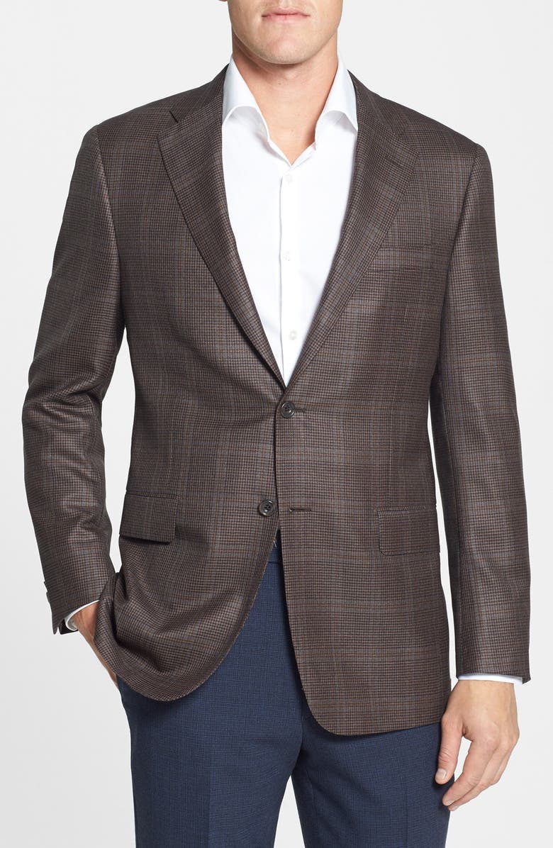 Hickey Freeman 'Beacon' Classic Fit Plaid Sport Coat, Main, color,