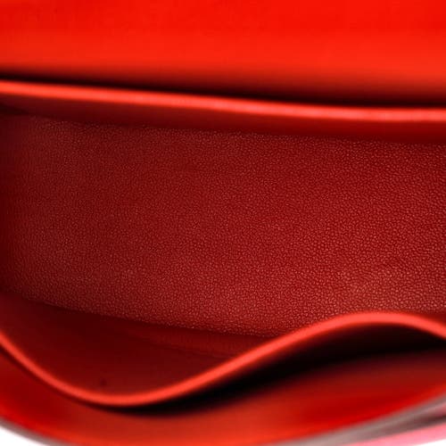Pre-owned Hermes Hermes Verrou Chaine Bag Chevre Mysore Mini In Orange