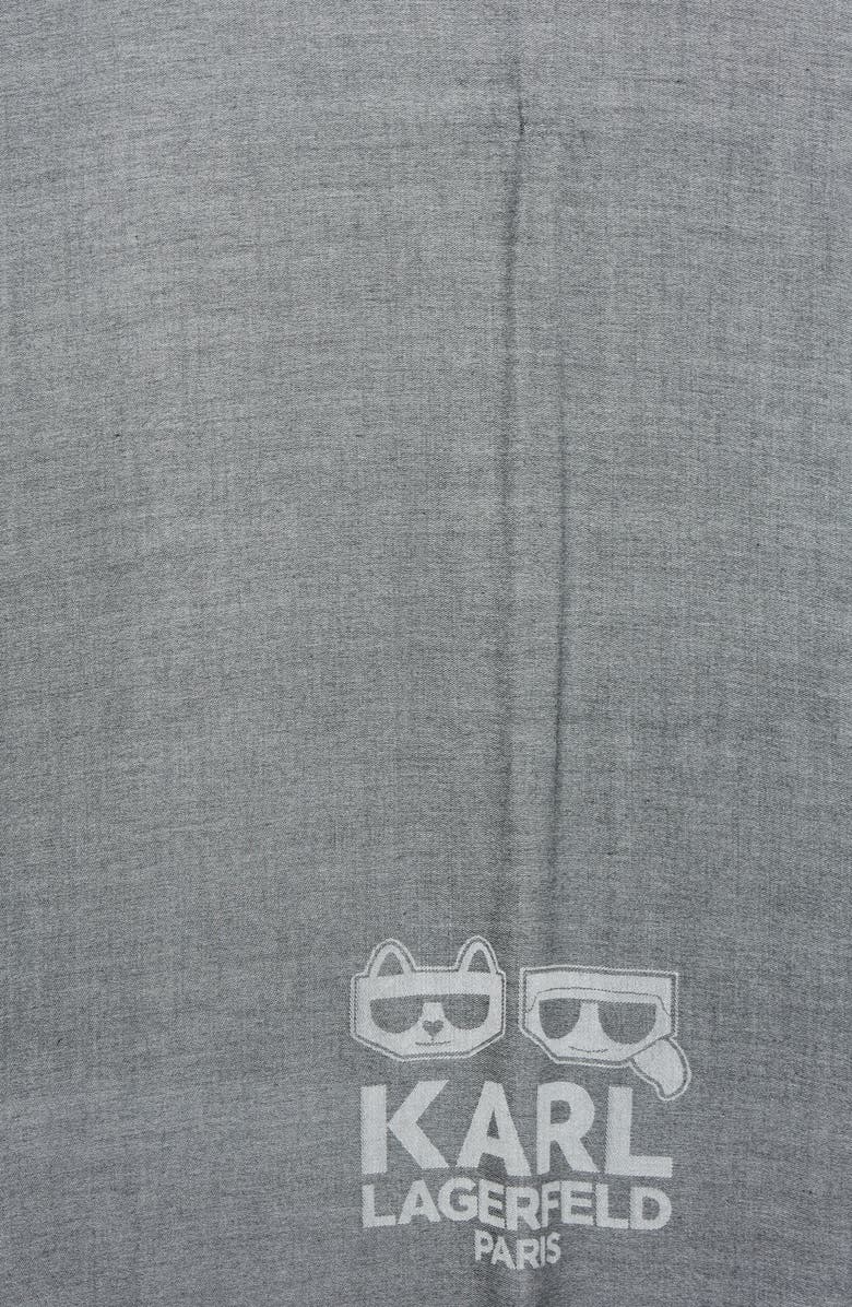 KARL LAGERFELD PARIS Karl Choupette Pashmina Scarf, Alternate, color, 