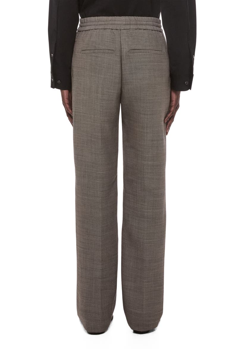Sharkskin Elastic Waist Trousers, Alternate, color, BEIGE MELANGE