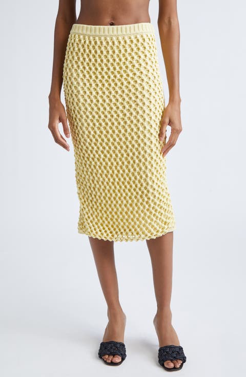 Spice Embellished Fishnet Sweater Skirt