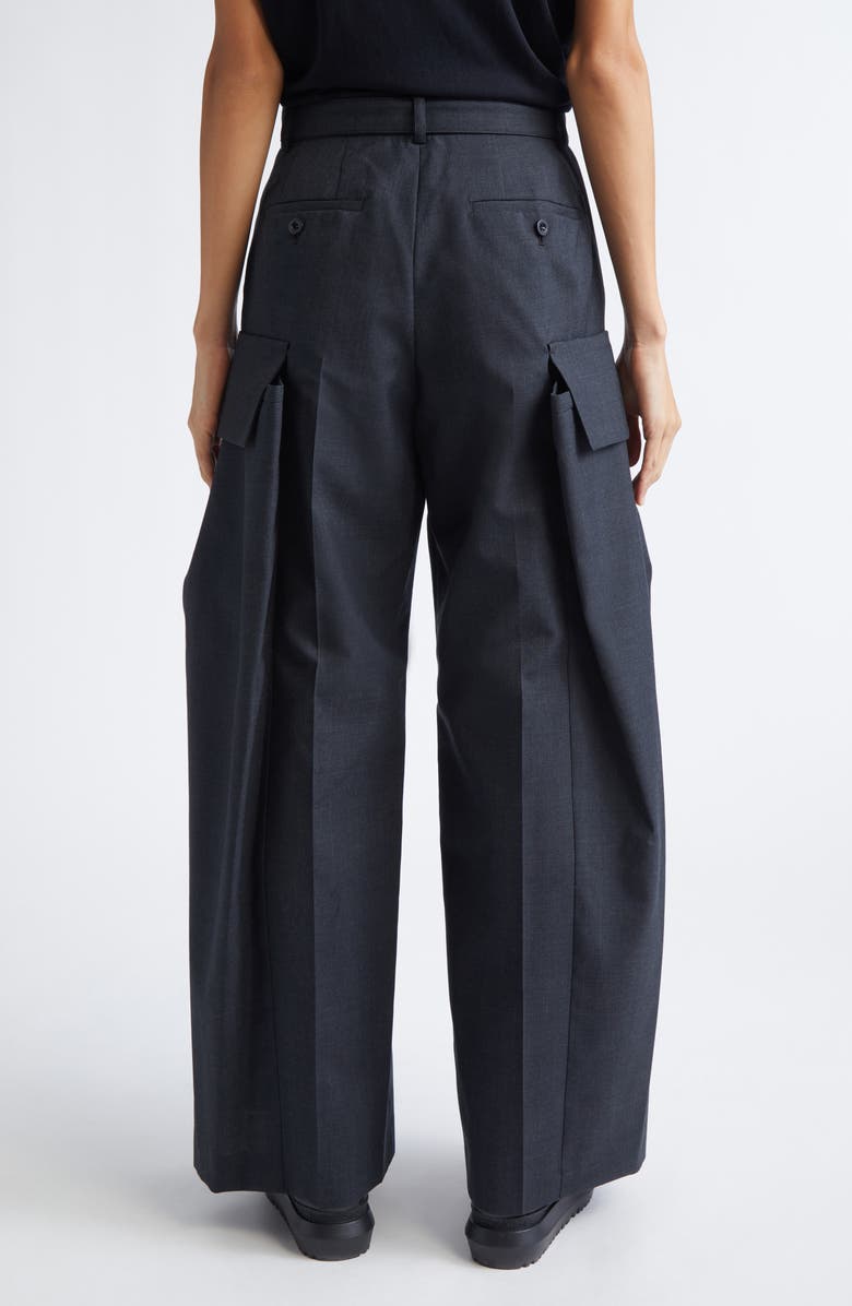 Sacai Suiting Cargo Pants, Alternate, color, Charcoal Gray